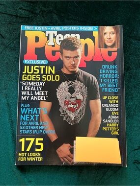 Vintage Teen People Magazine December 2002 Justin Timberlake Cover